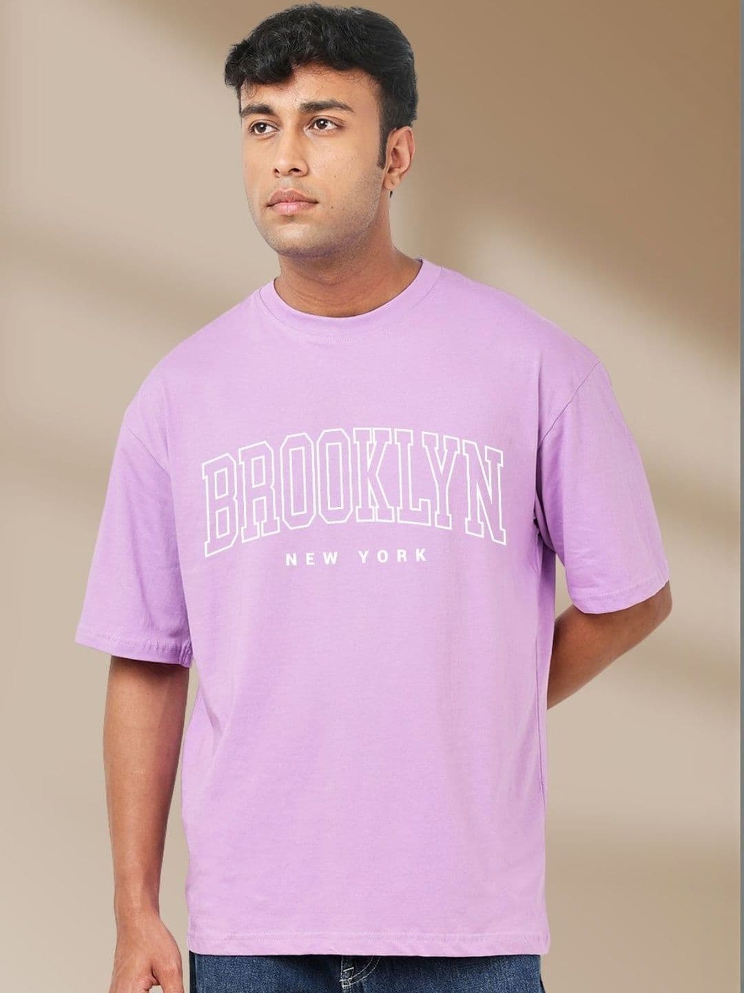 Cool Plus Purple Men Typography Oversized T-shirt - view 1