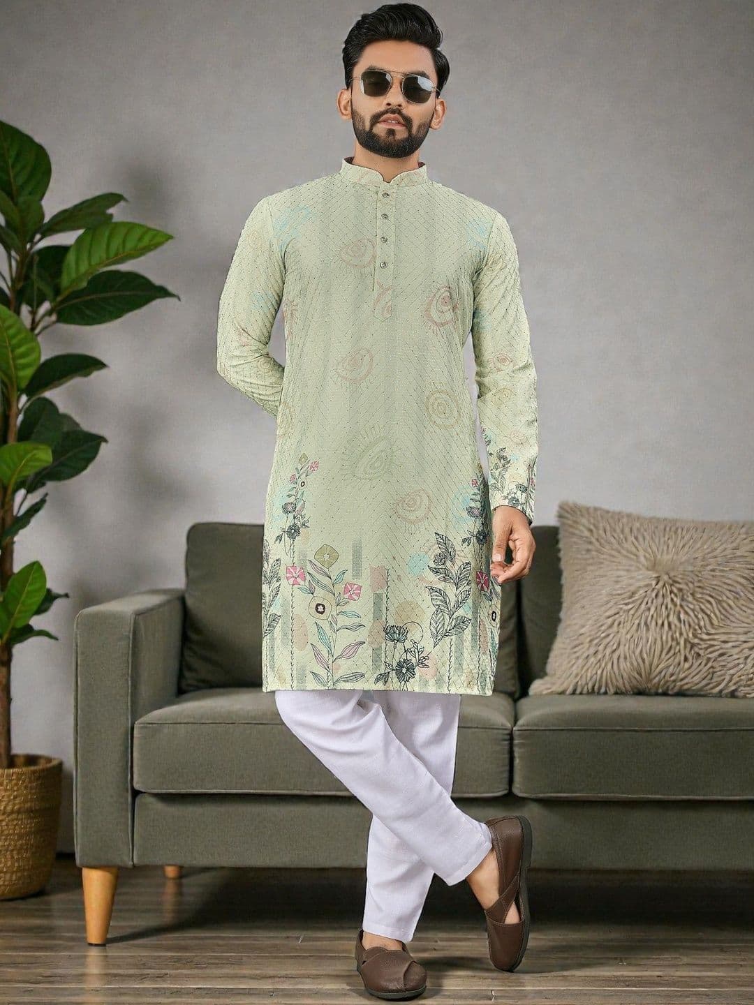 MAITHILI CREATION Men Embroidered Kurta - view 1