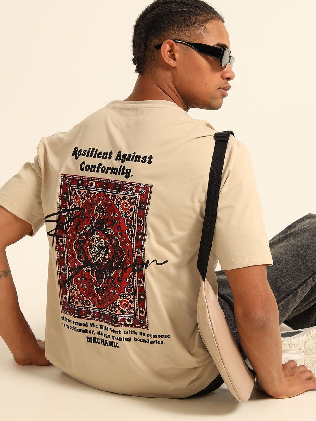 THE BEETEL HOUSE Men Typography Printed Pockets T-shirt - view 1