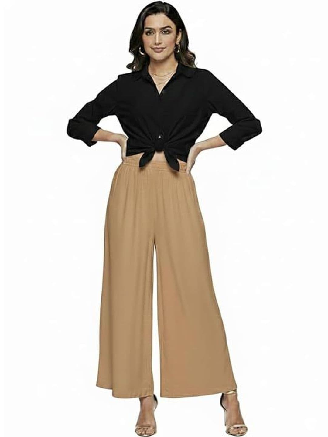 Thrifty Thread Women Knitted Palazzos - view 1