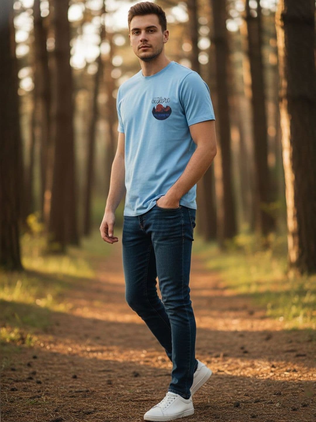 The Roadster Lifestyle Co Graphic Printed Bio Finish Round Neck T-Shirt - view 1