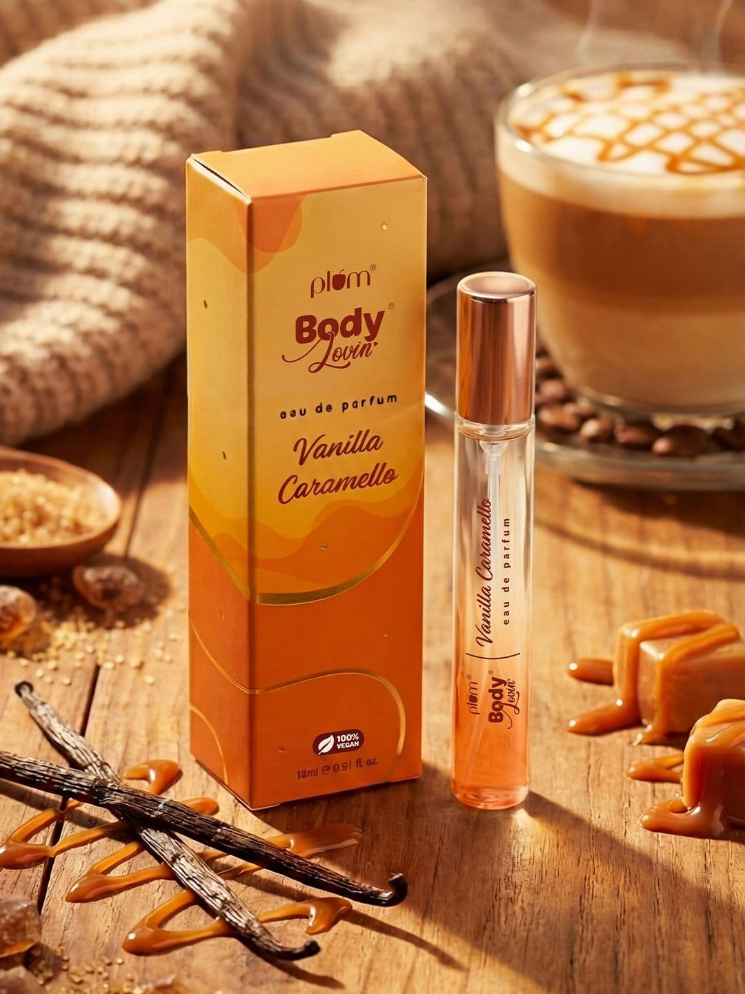 Plum BodyLovin Gourmand Luxury Perfume Long-Lasting Vanilla Caramello EauDe Parfum-15 ml - view 1