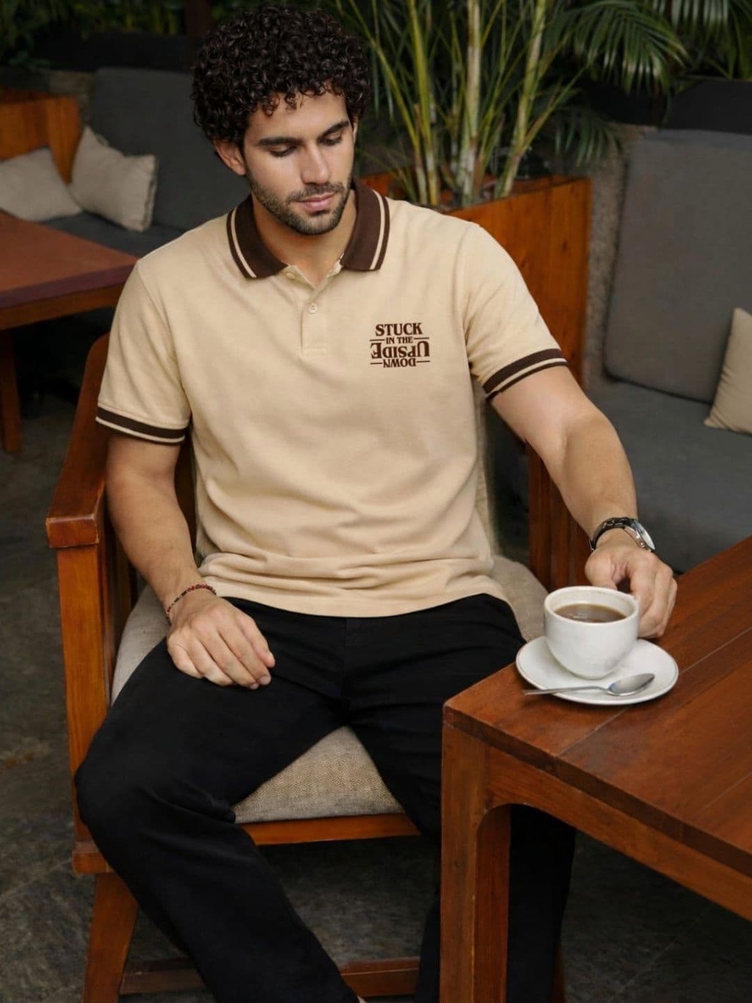 DAMN GUD DG Men Printed Polo Collar T-shirt - view 1