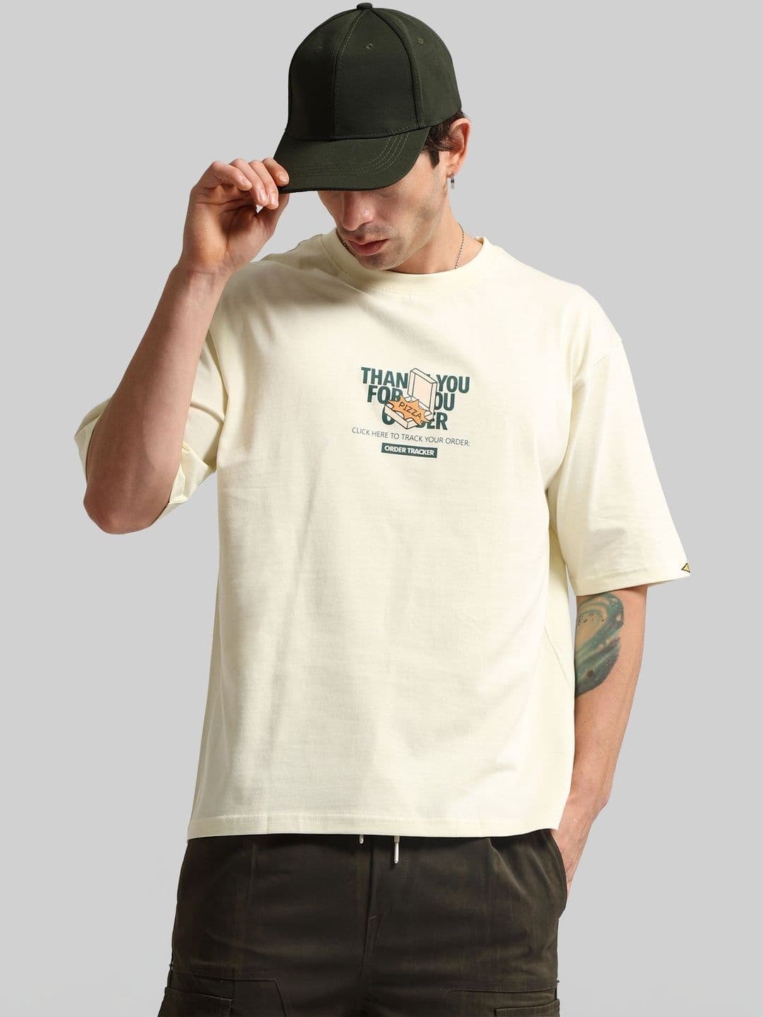 Maniac Men Printed Drop-Shoulder Sleeves T-shirt - view 1
