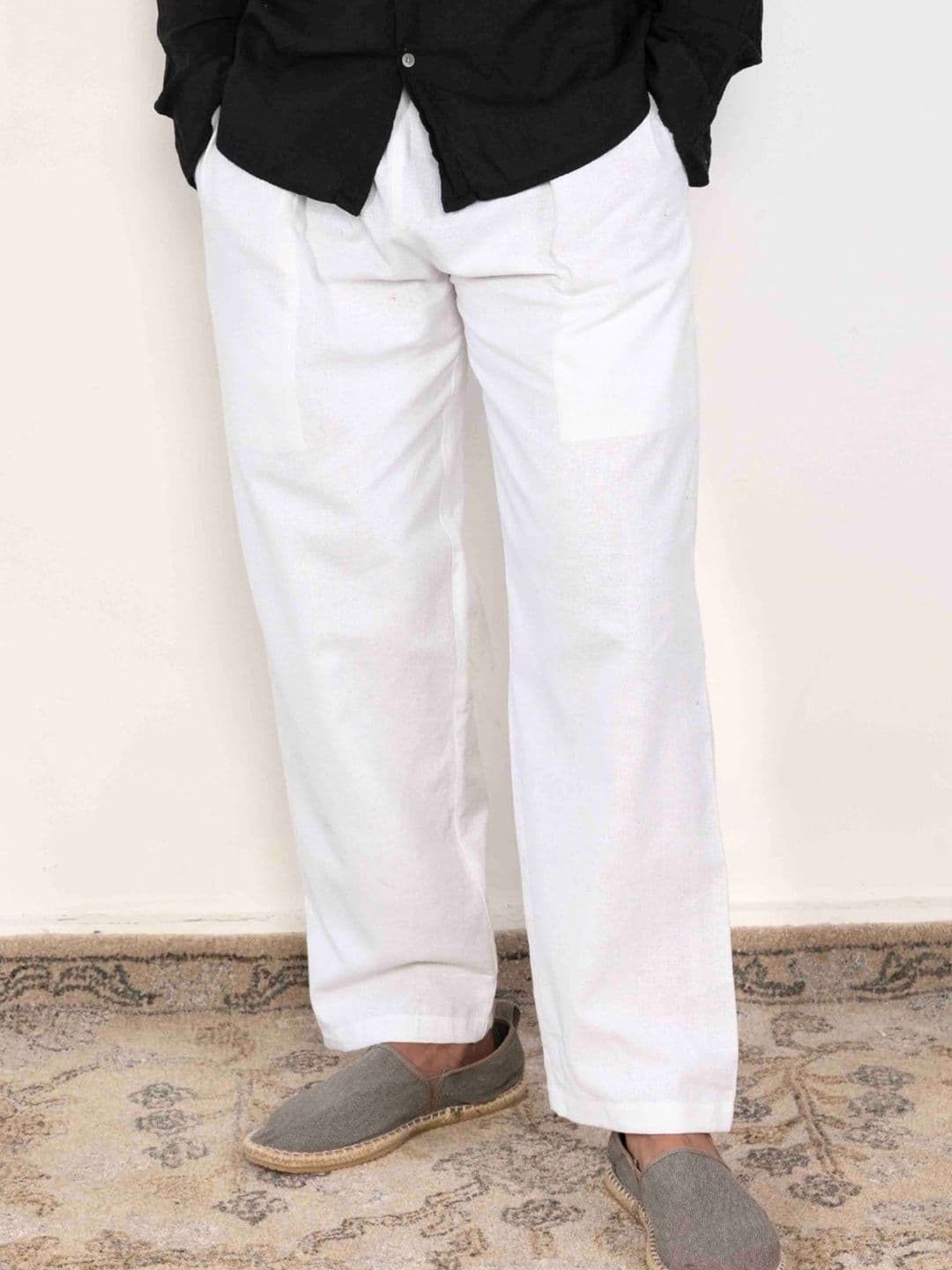HOPE House of Pure Eco Men Mid Rise Pure Cotton Breathable Straight Lounge Pants - view 1
