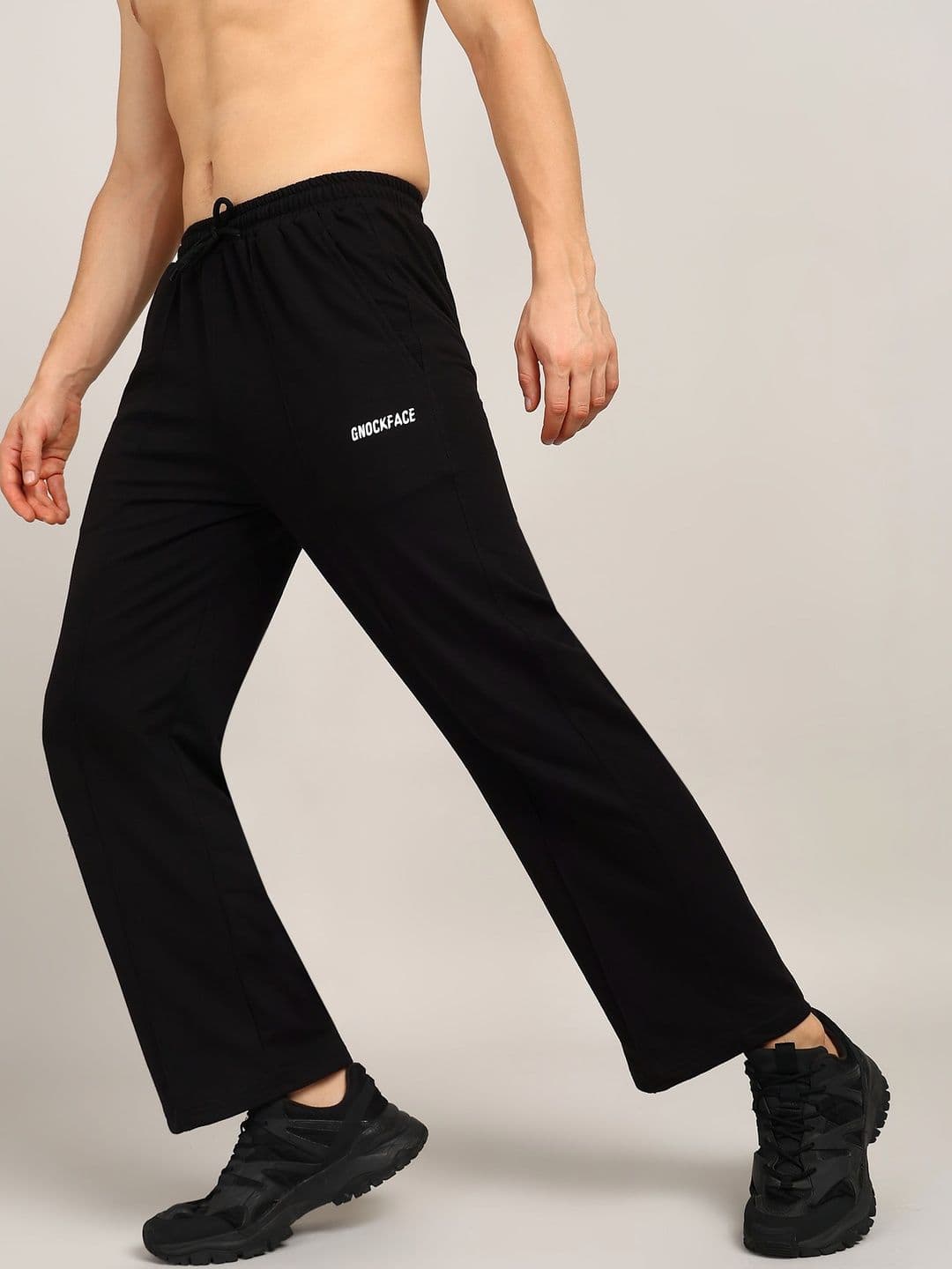 GNOCKFACE Men Straight Fit Brand Logo Training Track Pants - view 1