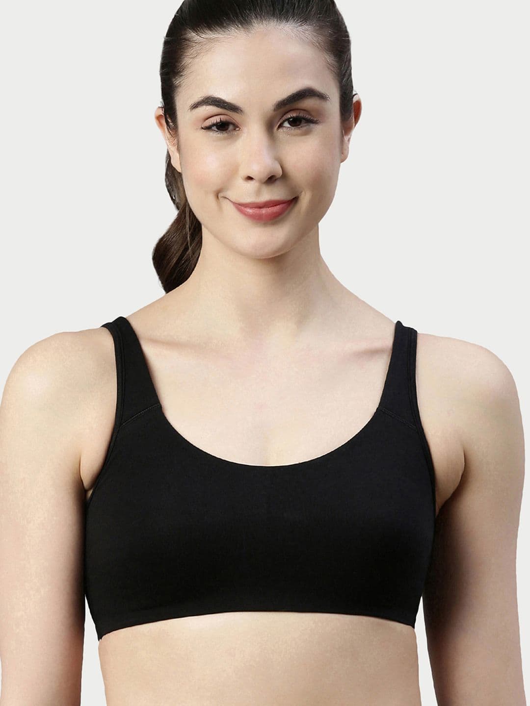 Enamor Non-Padded Wirefree & High Coverage Low Impact Sports Bra Sb06 - view 1