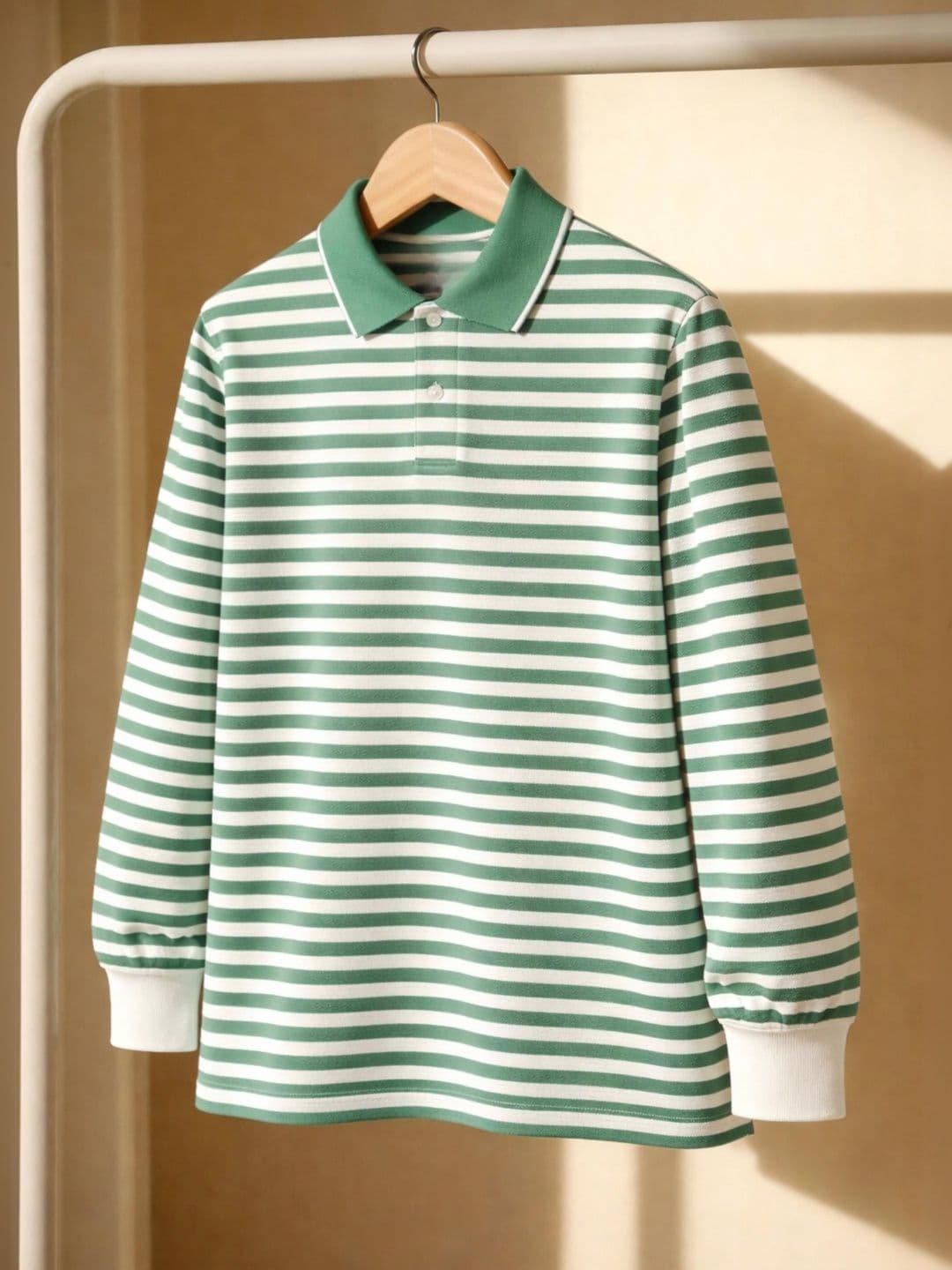 MACK JONNEY Men Striped Polo Collar T-shirt - view 1
