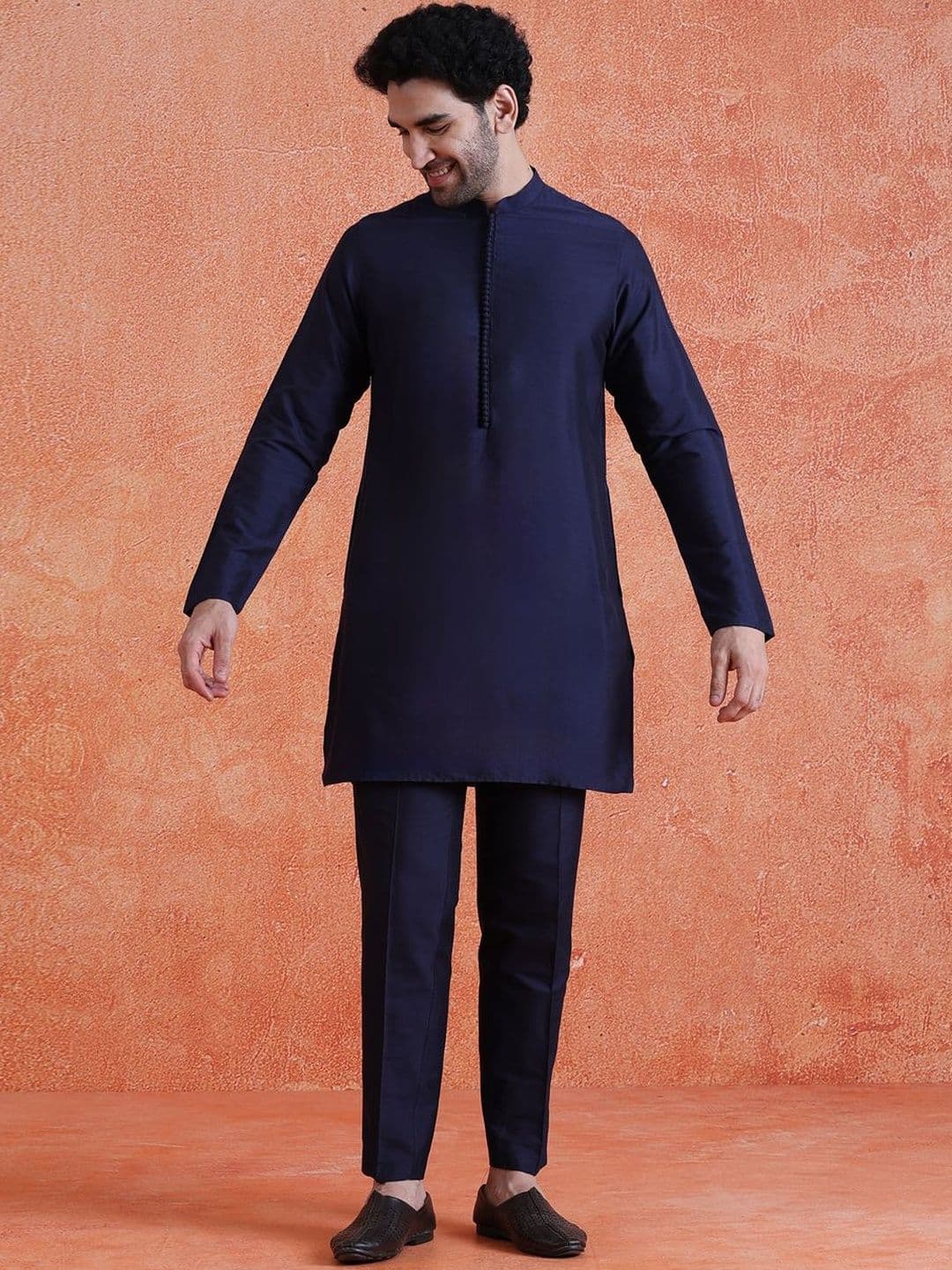 KISAH Embellished Mandarin Collar Sherwani - view 1