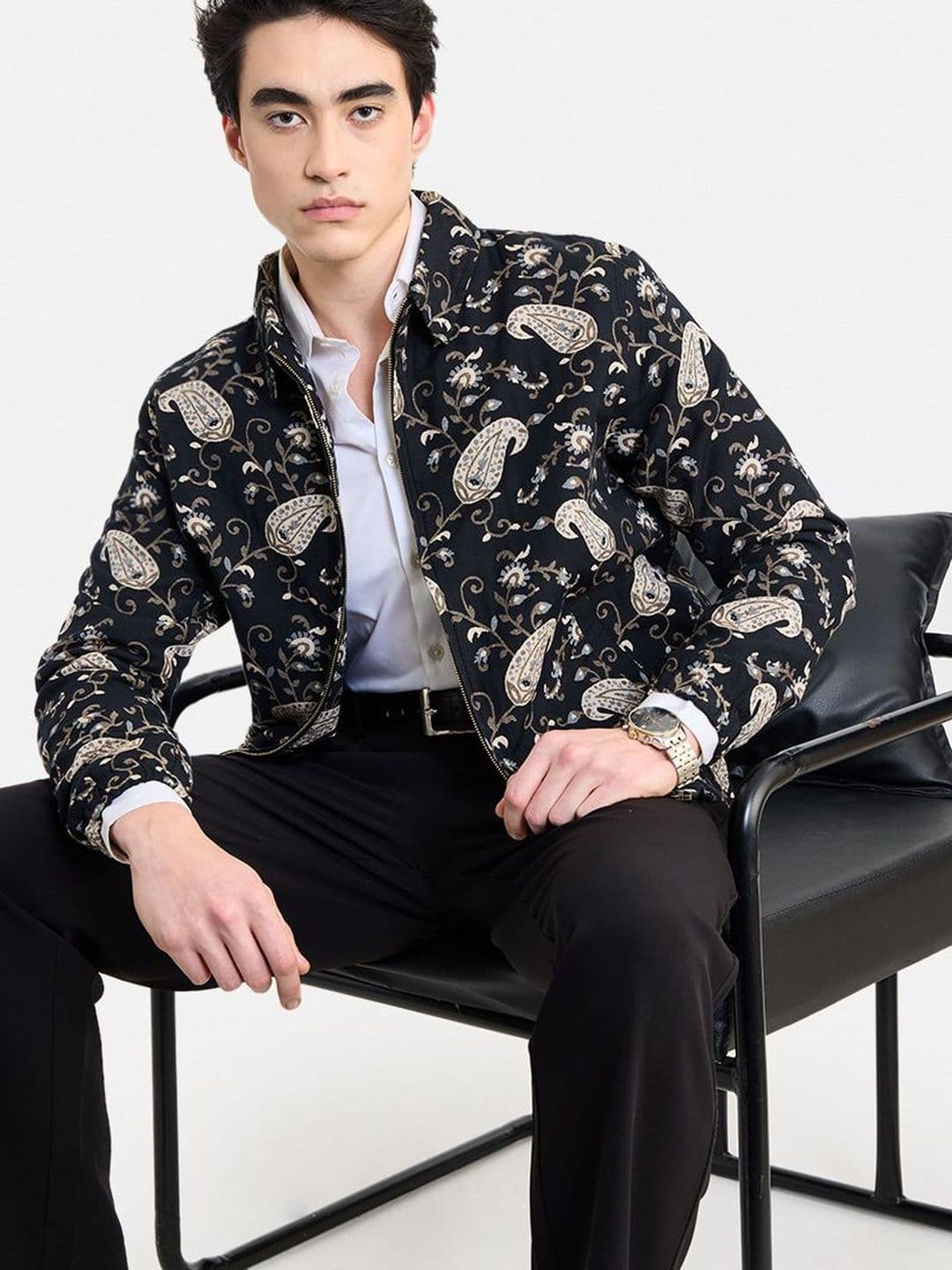Snitch Black Printed Jacket - view 1