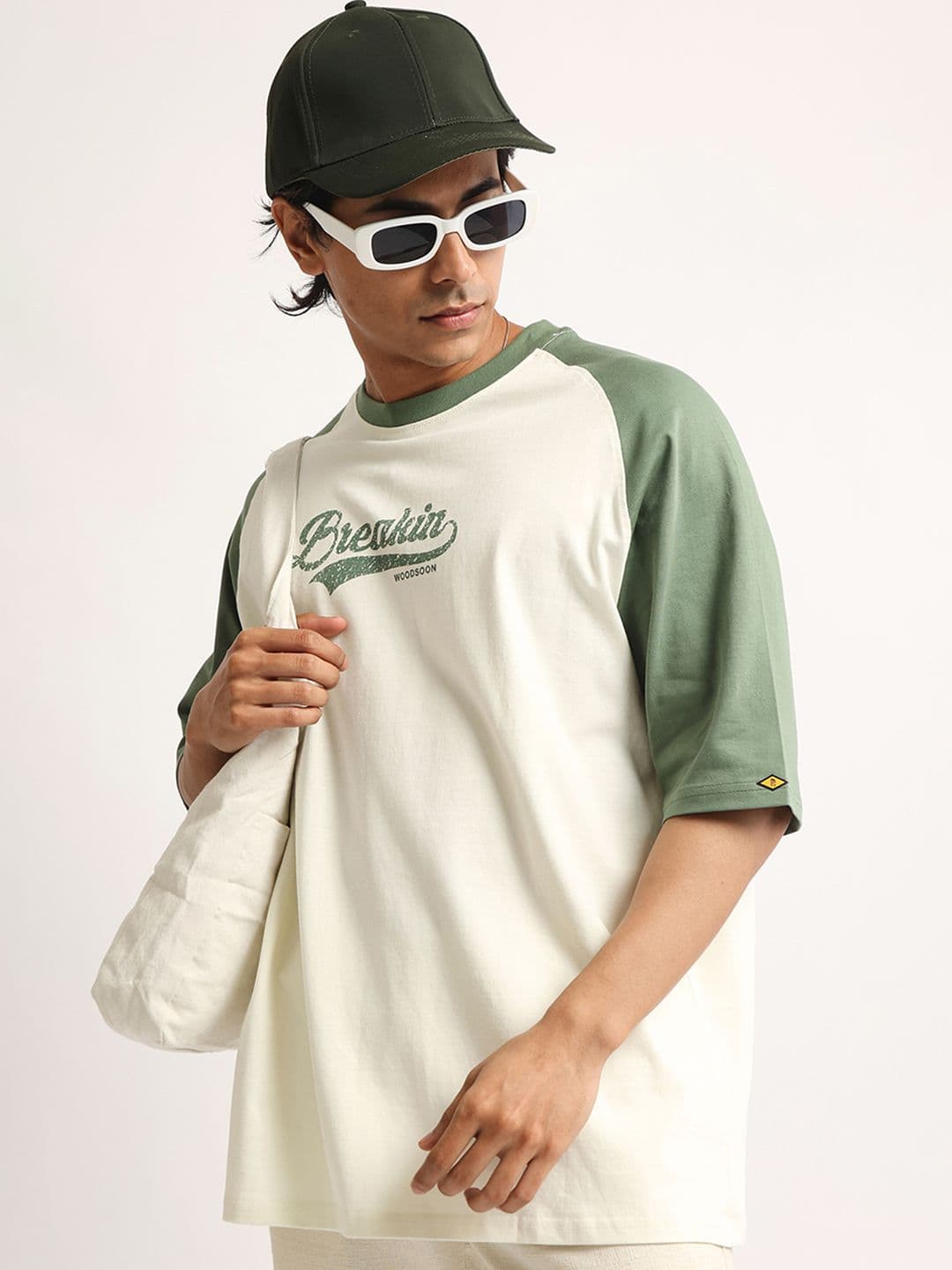 Maniac Men Typography Colourblocked T-shirt - view 1