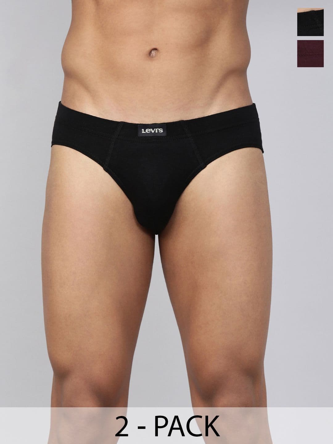 Levis Men Pack of 2 Solid Pure Cotton Brief with Smartskin Technology - view 1