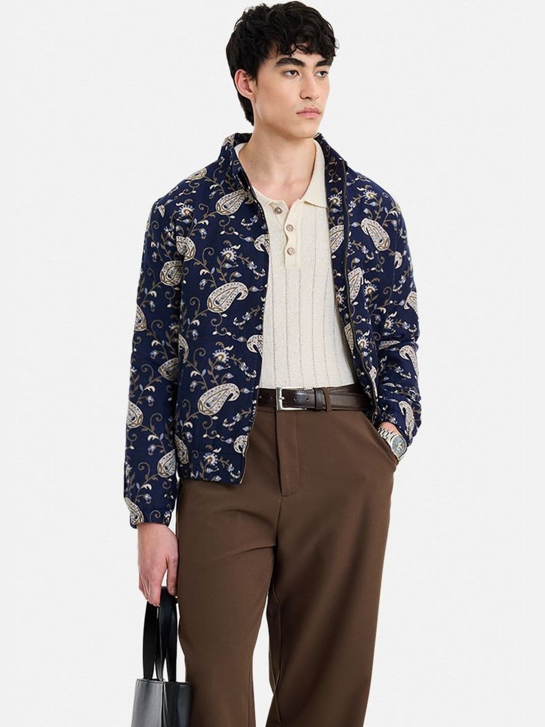 Snitch Navy Printed Jacket - view 1