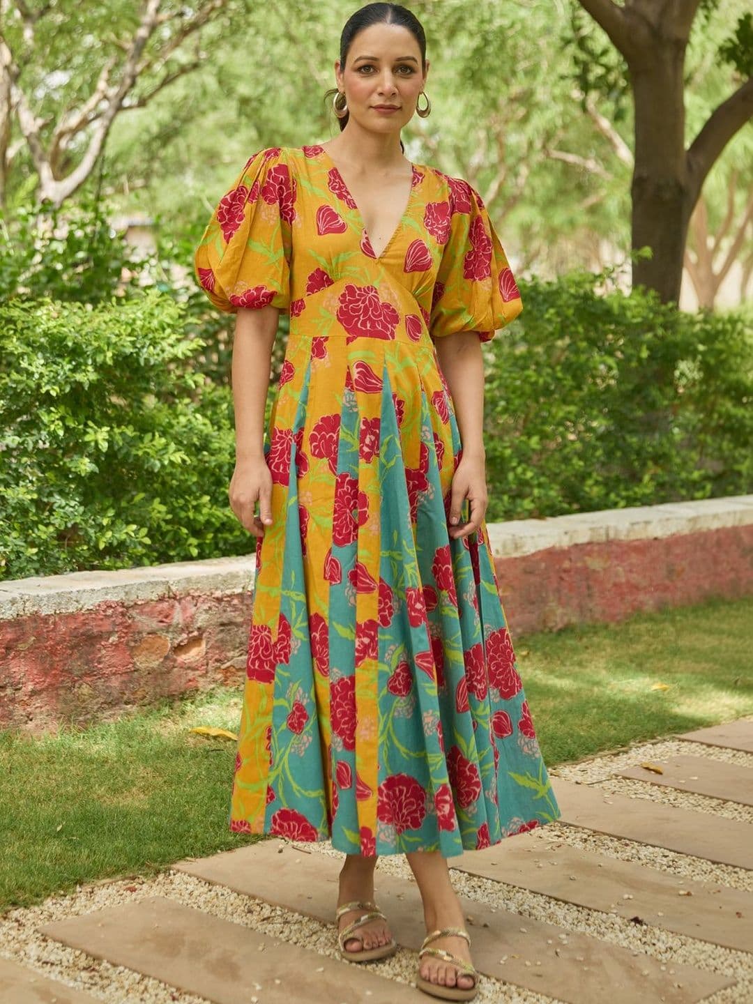 anayna Printed A-Line Midi Dress - view 1