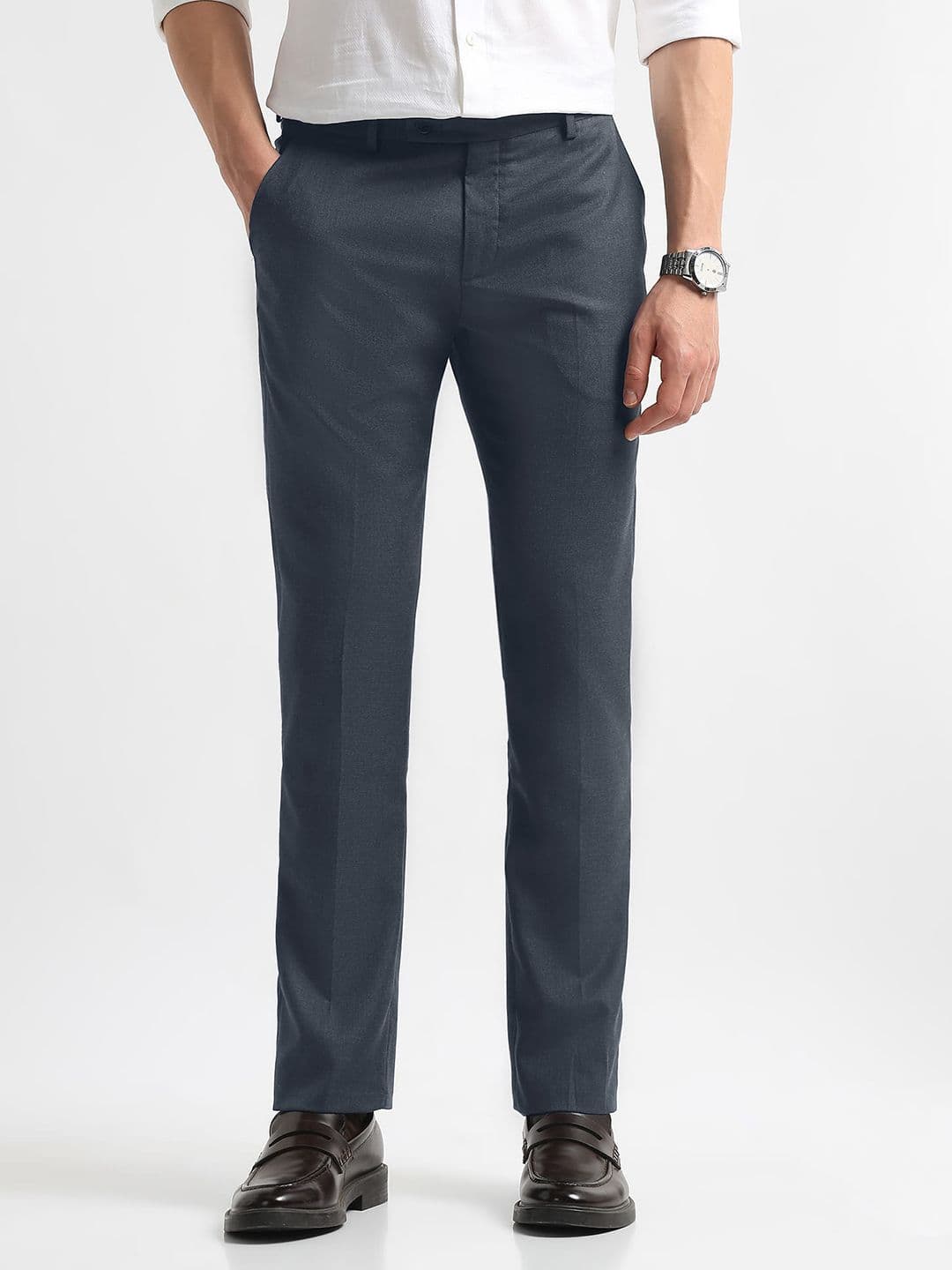 Arrow Men Hudson Tailored Fit Formal Trousers - view 1