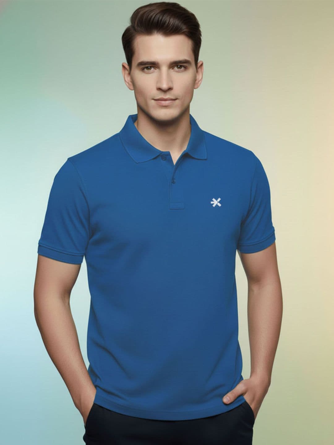 HRX by Hrithik Roshan Men Brand Logo Polo Collar T-shirt - view 1