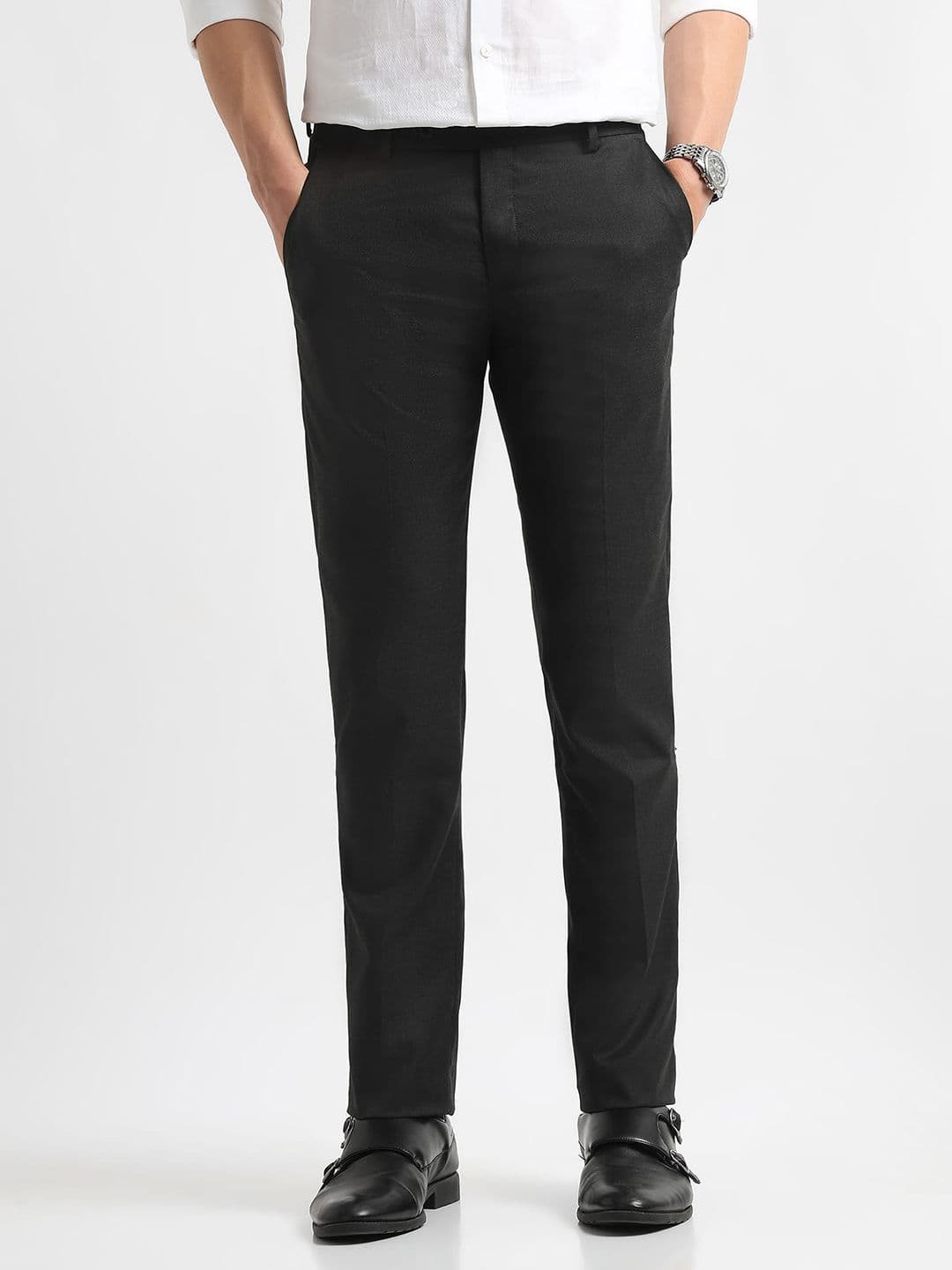 Arrow Men Hudson Tailored Fit Formal Trousers - view 1