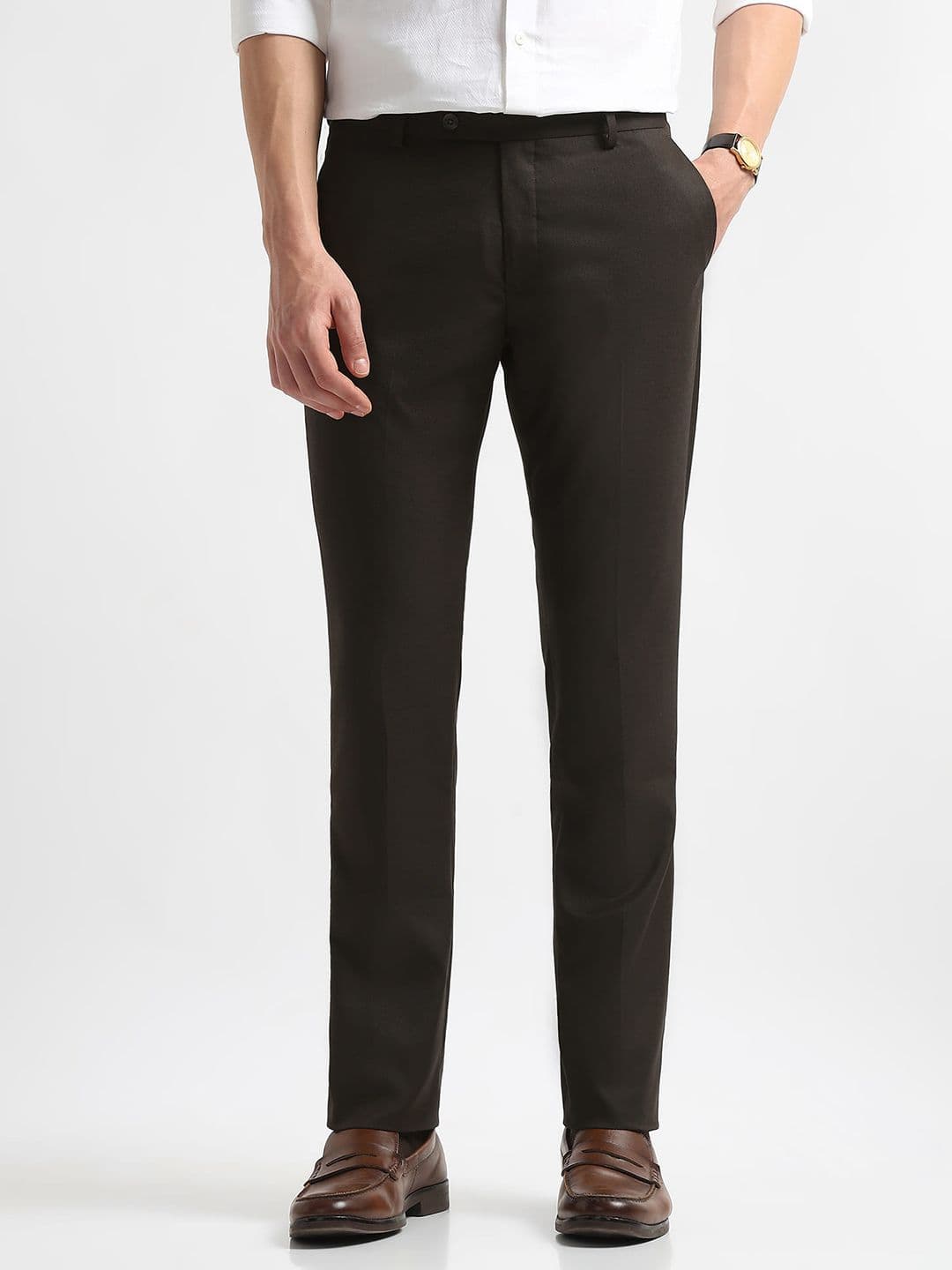 Arrow Men Hudson Tailored Fit Formal Trousers - view 1