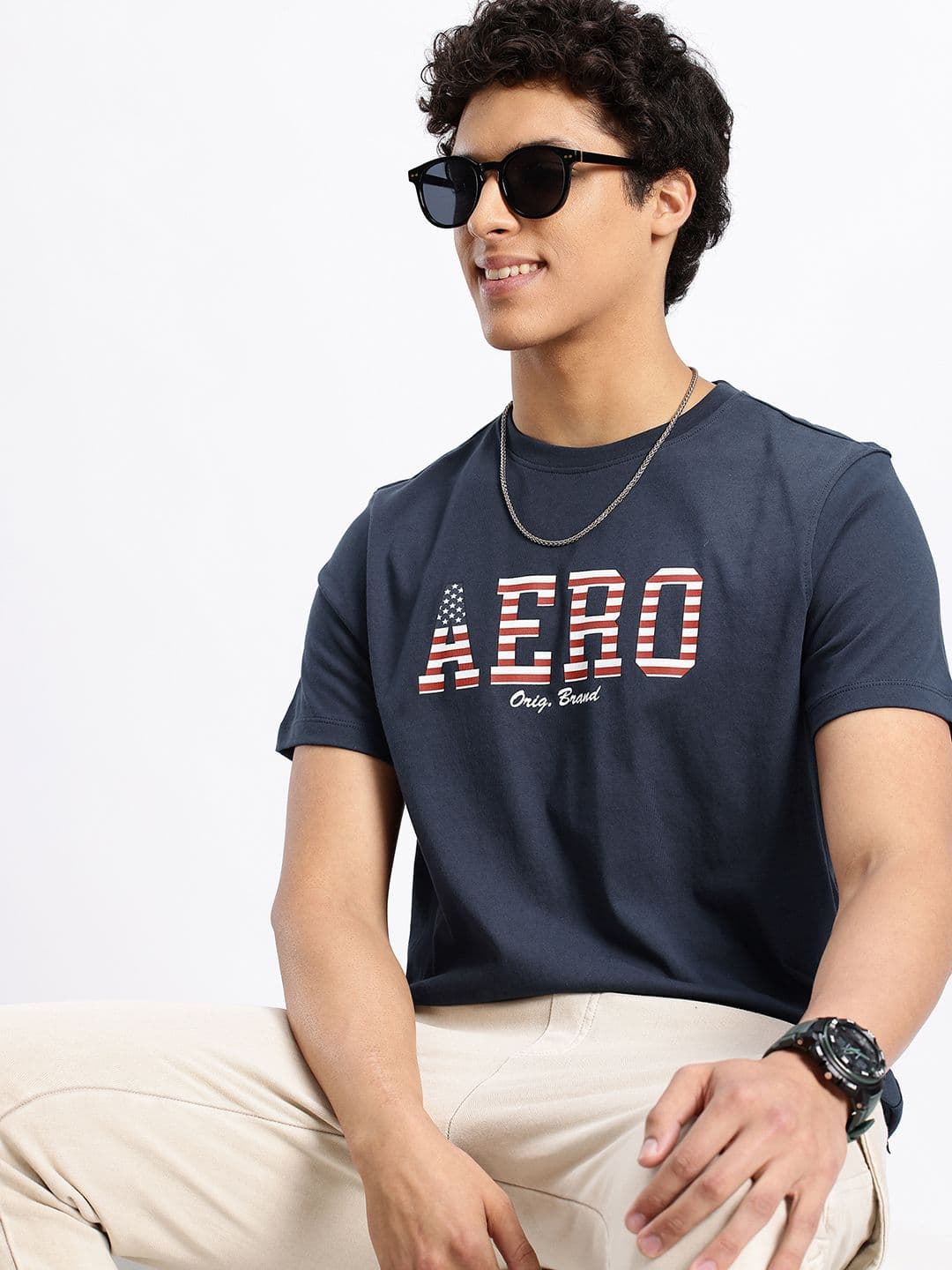 Aeropostale Brand Logo Printed Pure Cotton T-shirt - view 1