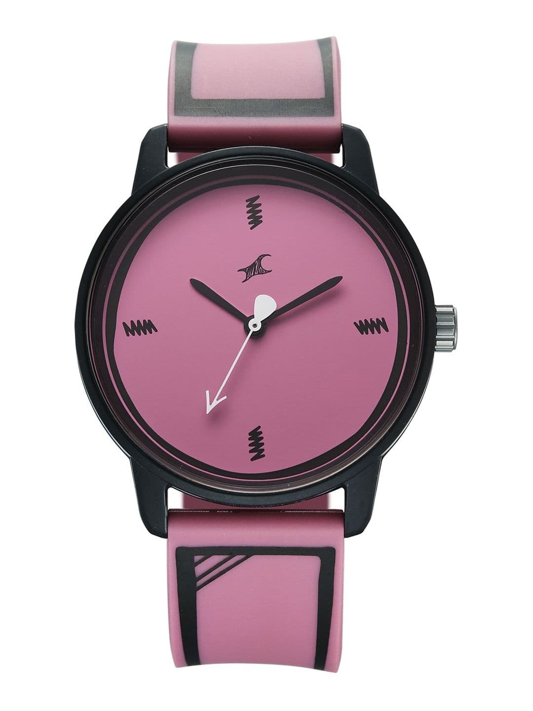 Fastrack Tees Girls Zine Black Dial Quartz Analog Watch - 38145PP06W - view 1