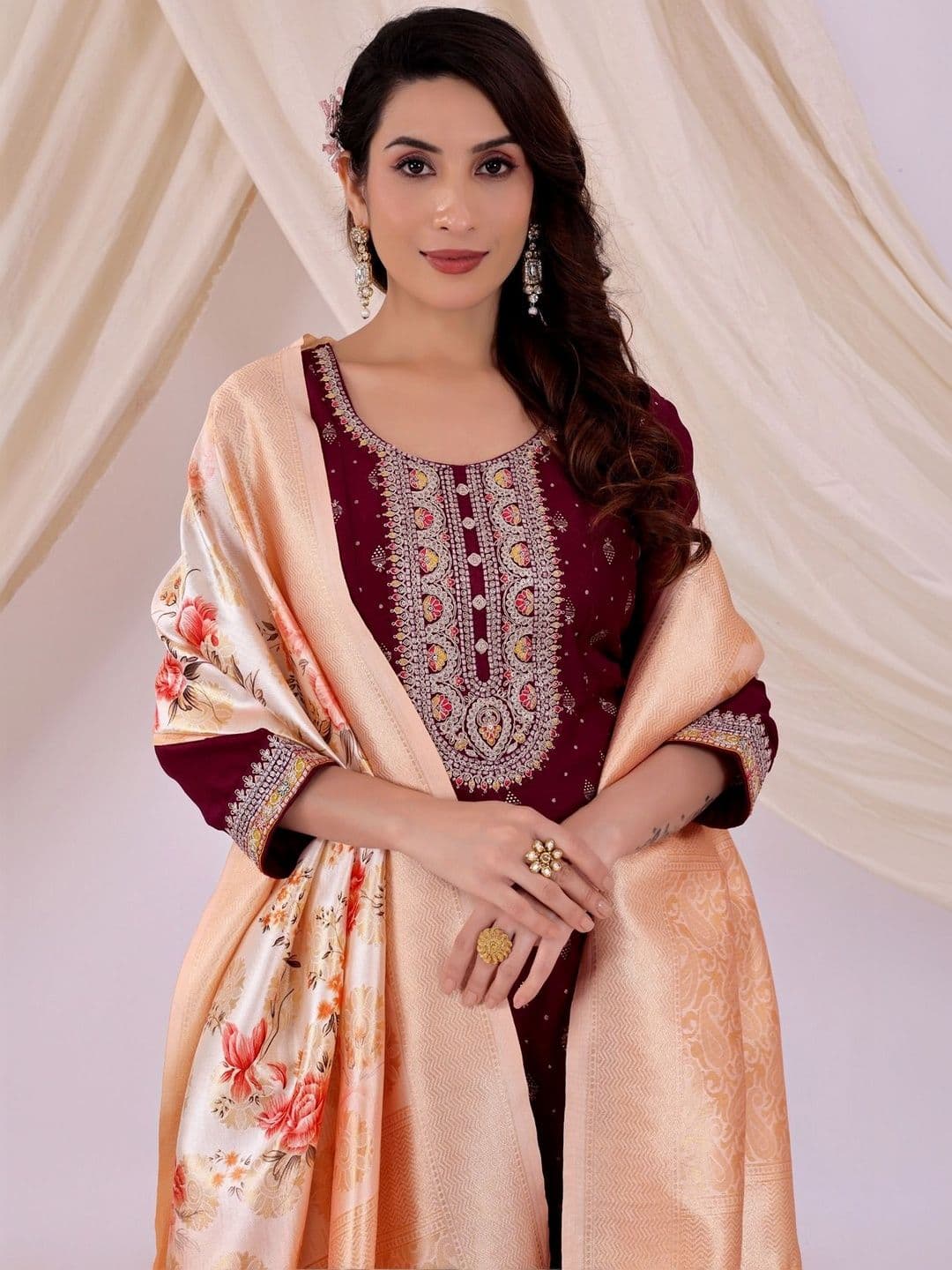 HERE&NOW Printed Dupatta - view 1