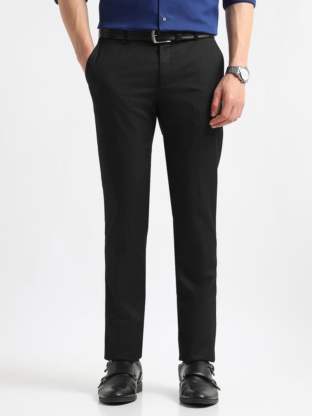 Arrow Men Hudson Tailored Fit Formal Trousers - view 1