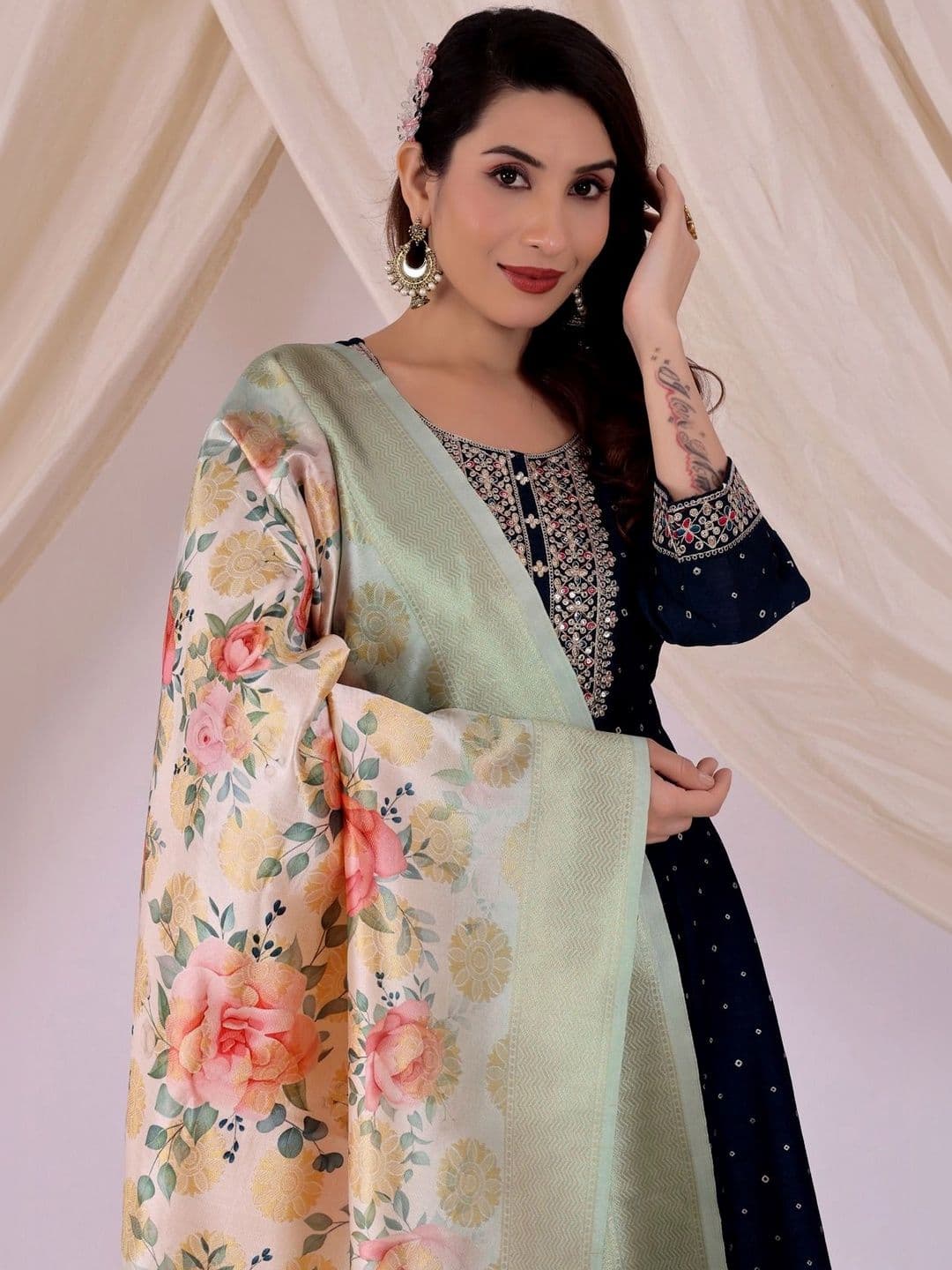 HERE&NOW Printed Dupatta - view 1