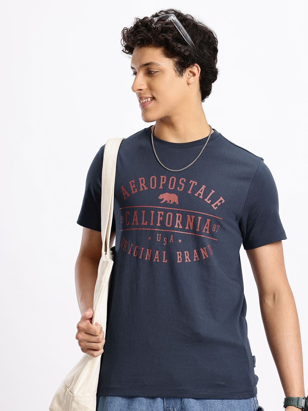 Aeropostale Brand Logo Printed Pure Cotton T-shirt - view 1
