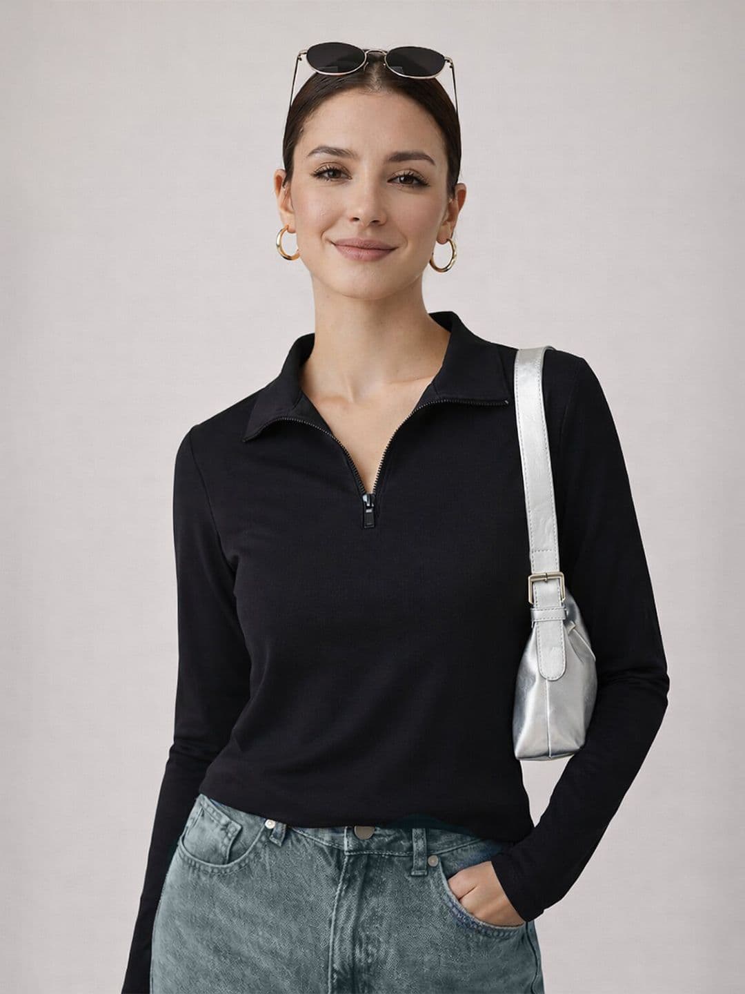 The Dry State Women Polo Collar T-shirt - view 1