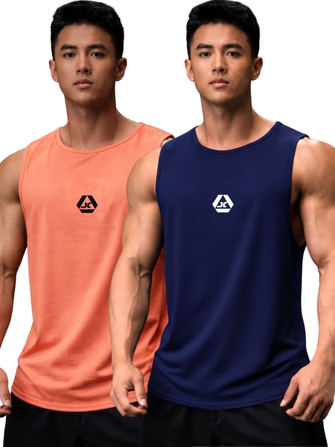 JUMPCUTS Pack of 2 Printed Gym Vest - view 1
