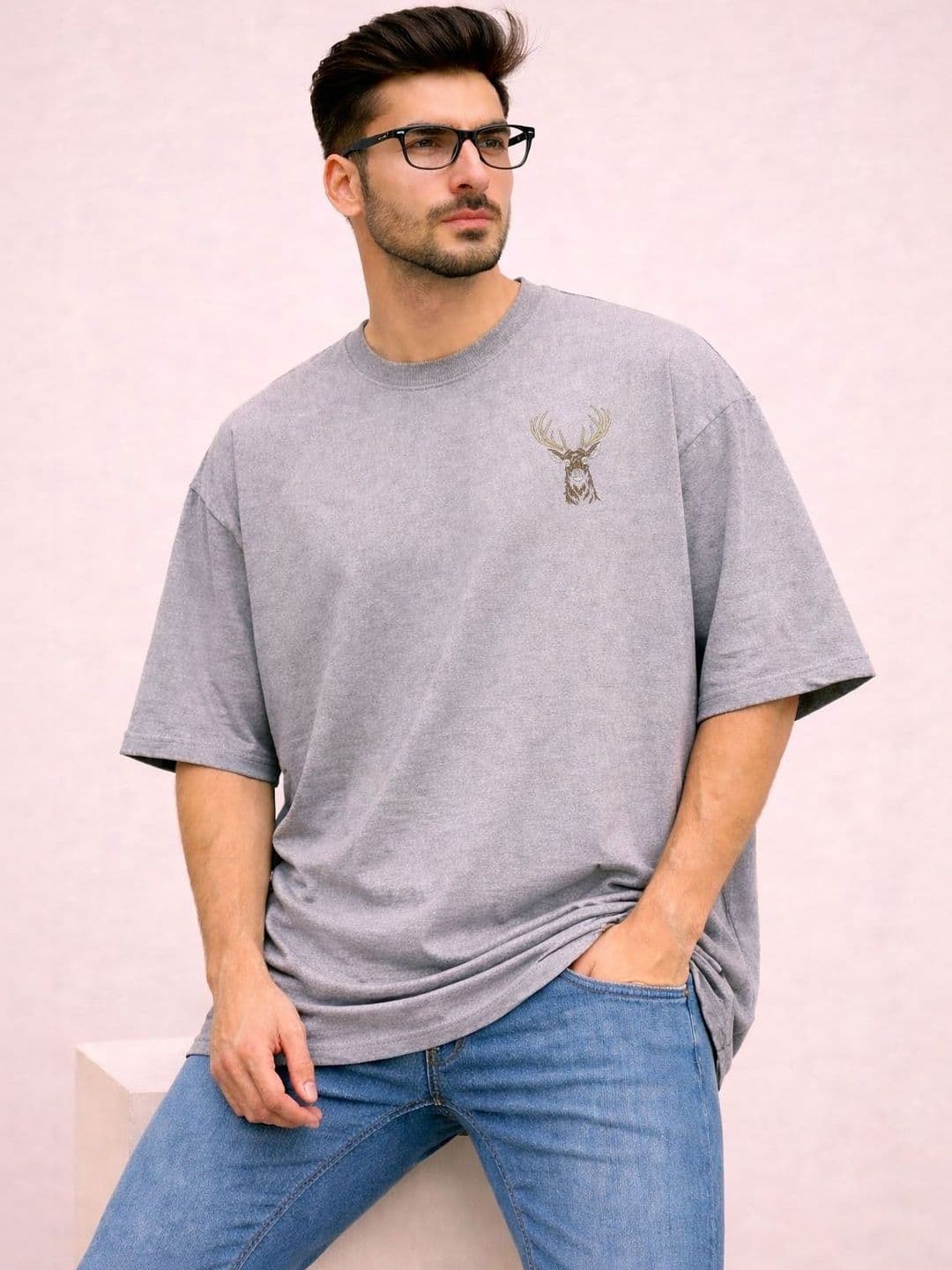 Moda Rapido Men Printed Drop-Shoulder Sleeves T-shirt - view 1
