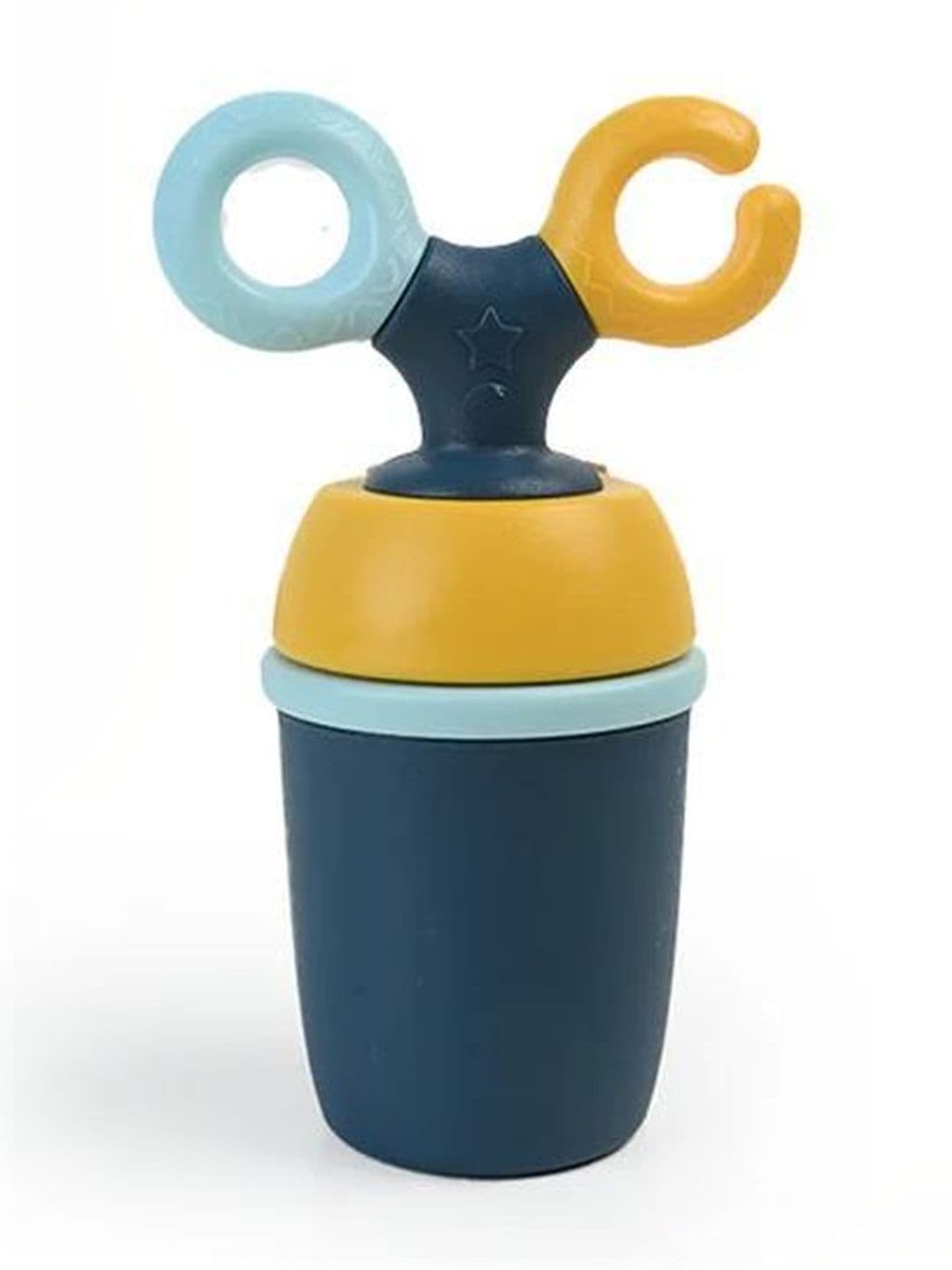 Adore Twig White Yellow & Blue BPA-Free Fruit Nibbler With Safety Head - view 1