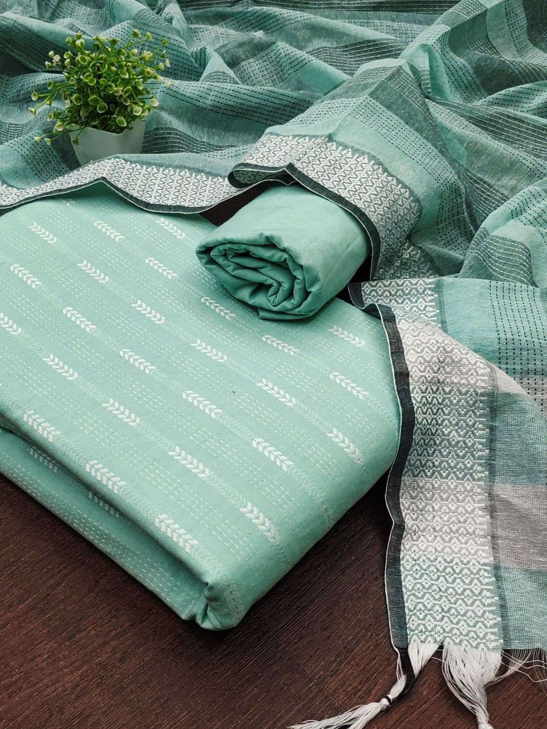 Dhaaga Ghar Pure Cotton Unstitched Dress Material - view 1