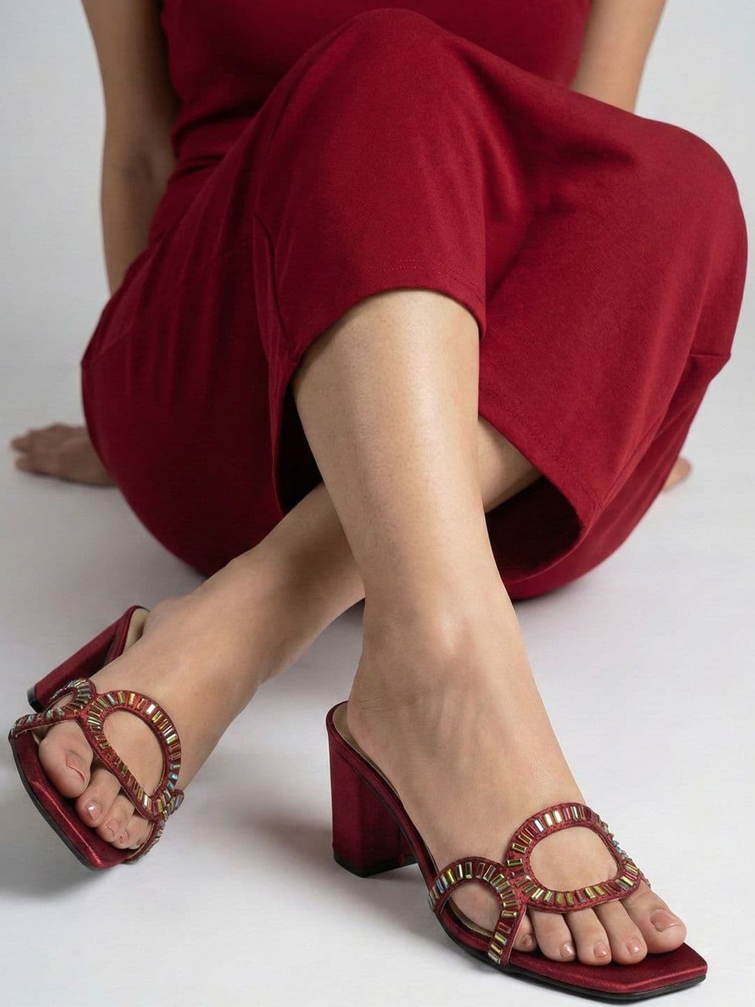Denill Party Block Mules - view 1