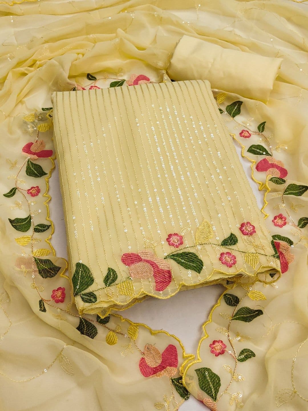 Dhaaga Ghar Embellished Unstitched Dress Material - view 1