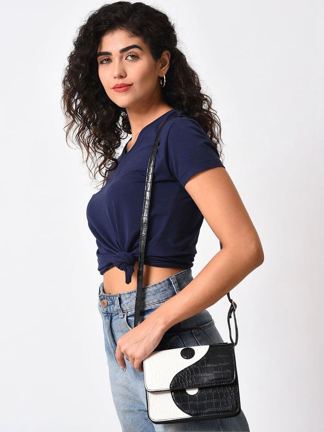 HAUTE SAUCE Colourblocked PU Sling Bag - view 1