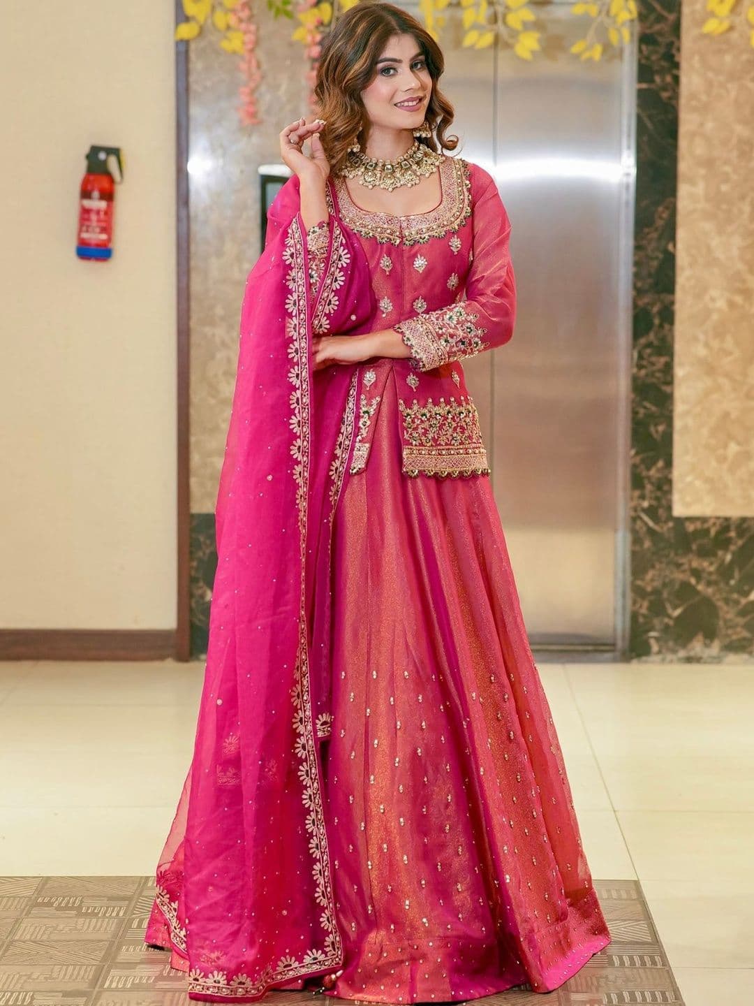 SIDDESHWARY FAB Embroidered Semi-Stitched Lehenga & Blouse With Dupatta - view 1