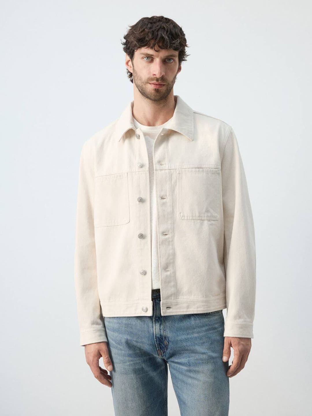 MANGO MAN Pure Cotton Denim Jacket - view 1