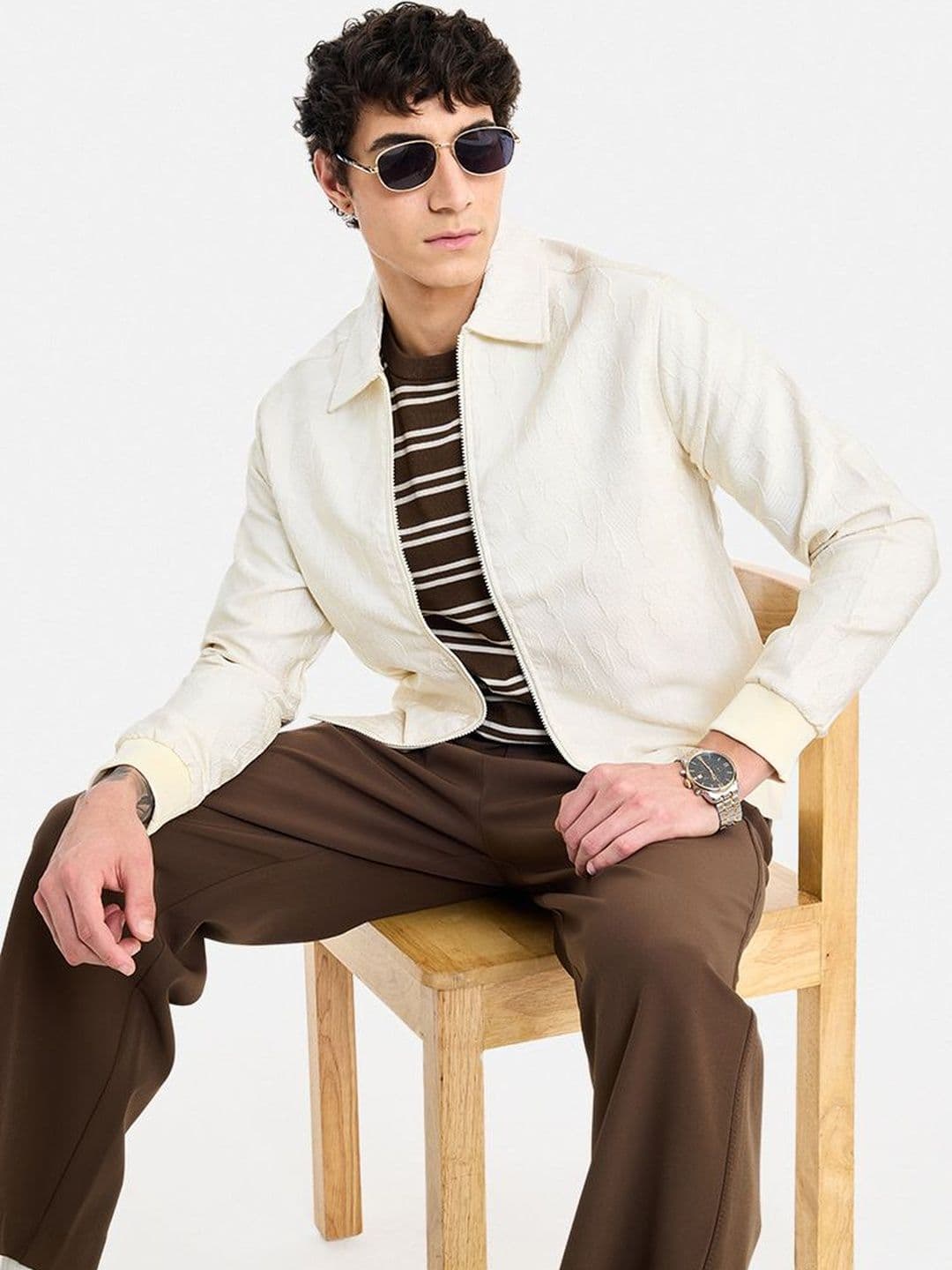 Snitch Cream Textured Jacket - view 1