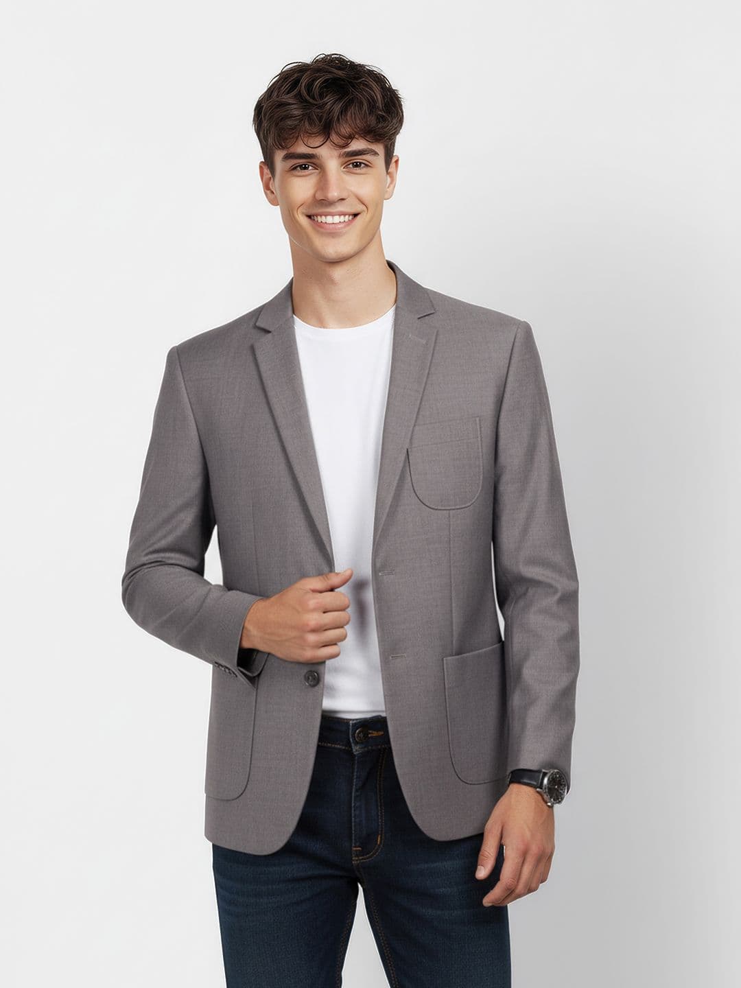 Mast & Harbour Notched Lapel Collar Single-Breasted Blazer - view 1