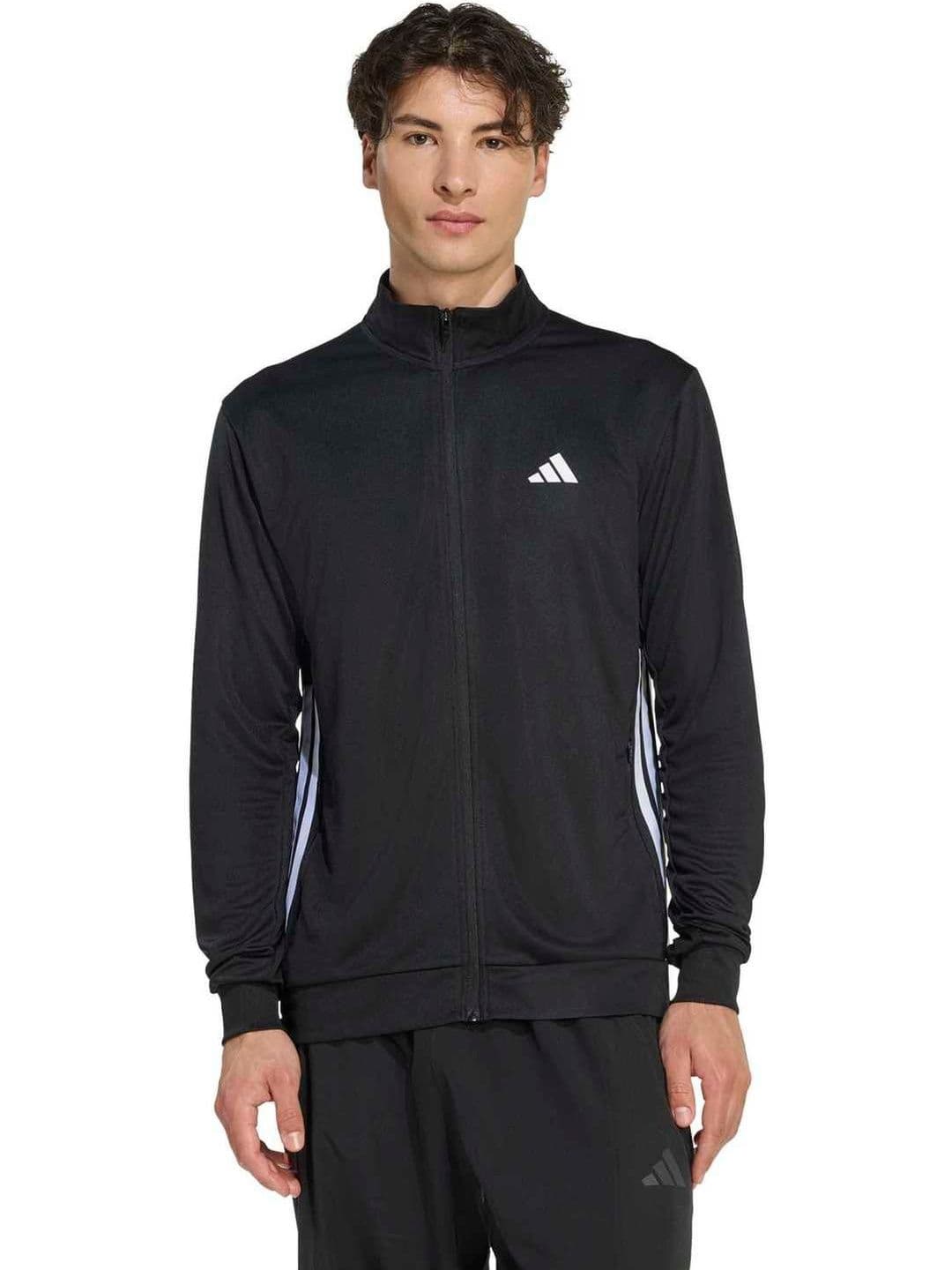 ADIDAS Men WORKOUT ESSENTIALS ALL-SET 3-STRIPES KNIT TRACK TOP - view 1