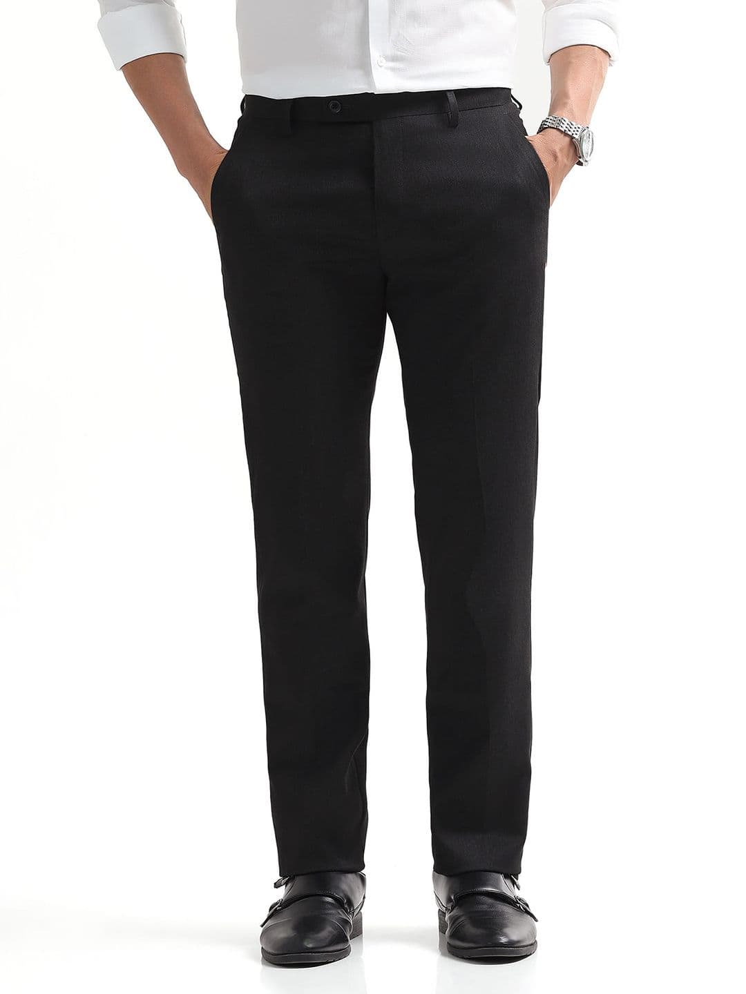 Arrow Men Hudson Tailored Fit Formal Trousers - view 1