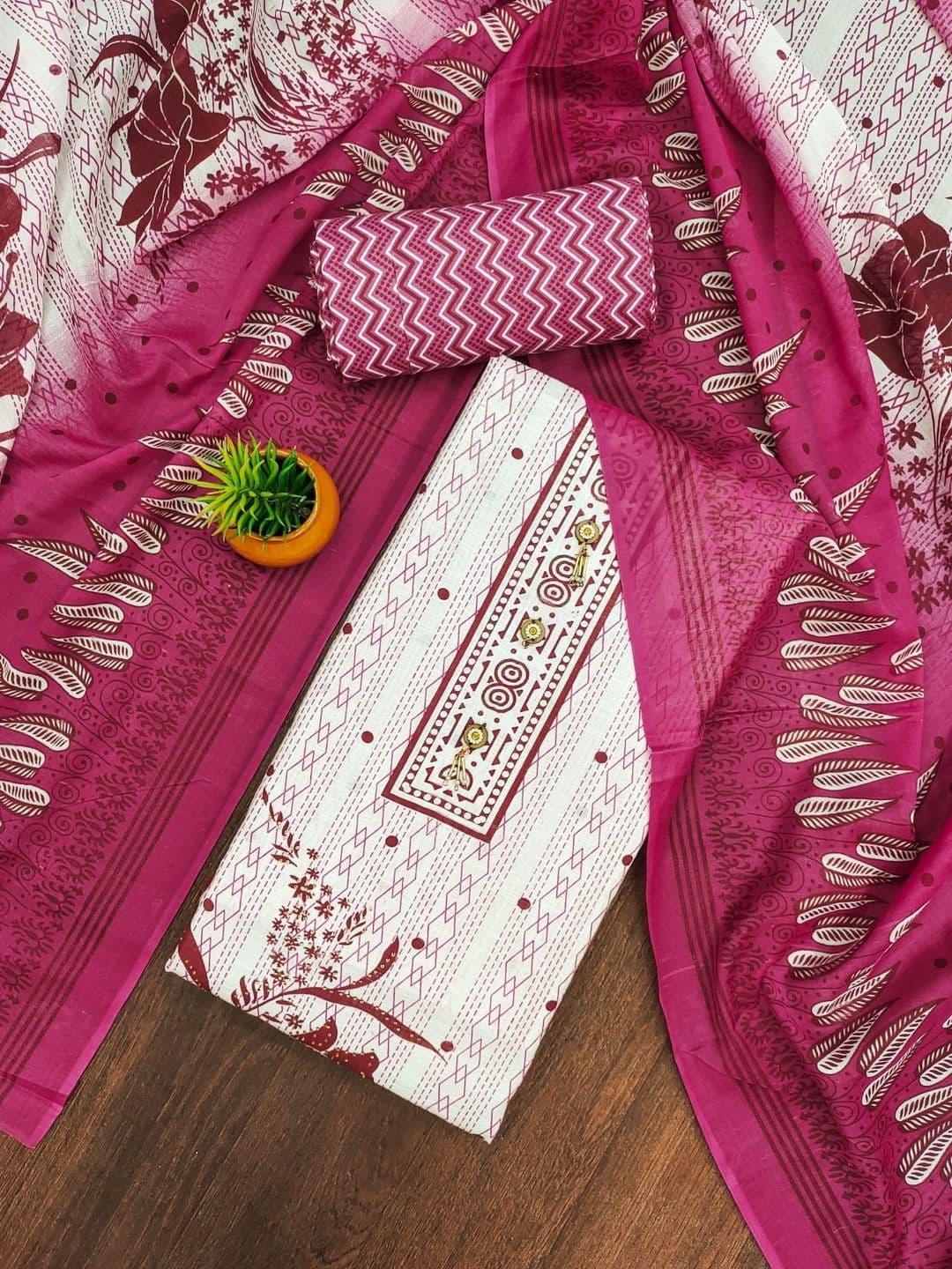 Dhaaga Ghar Printed Unstitched Dress Material - view 1