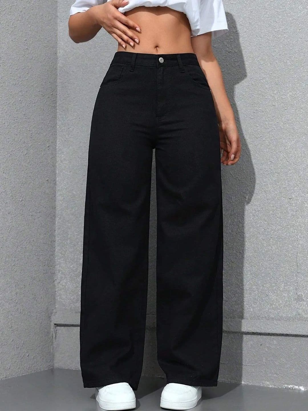 Kotty Women Classic Wide Leg High-Rise Stretchable Jeans - view 1