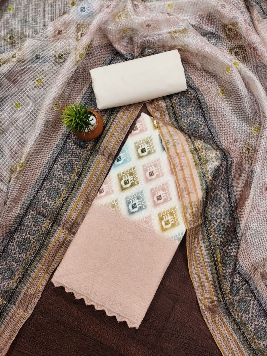Dhaaga Ghar Printed Unstitched Dress Material - view 1