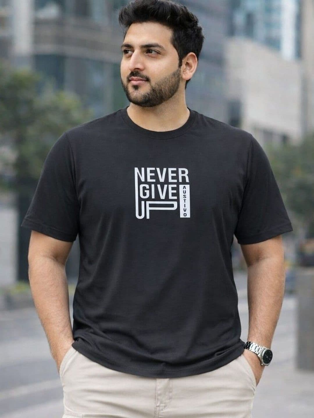 AUSTIVO Men Typography Printed T-shirt - view 1