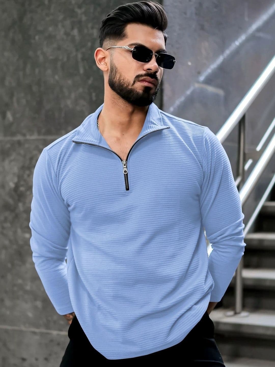 HAPPY KHAJANA Men High Neck T-shirt - view 1