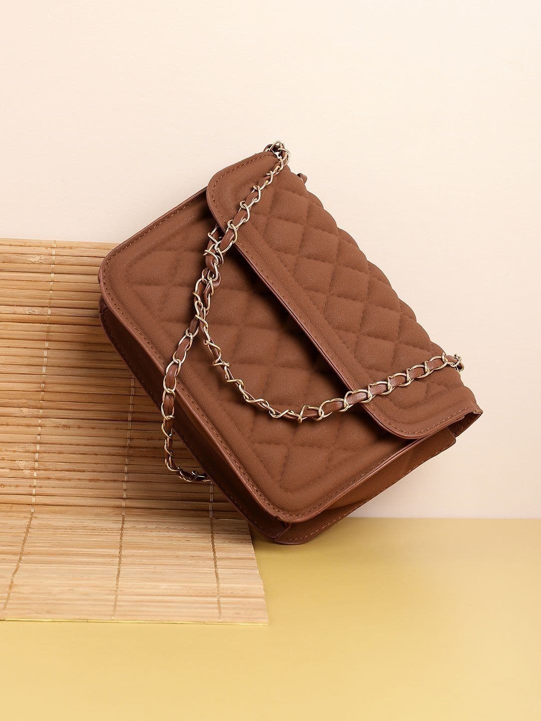 HAUTE SAUCE Textured PU Sling Bag with Quilted - view 1