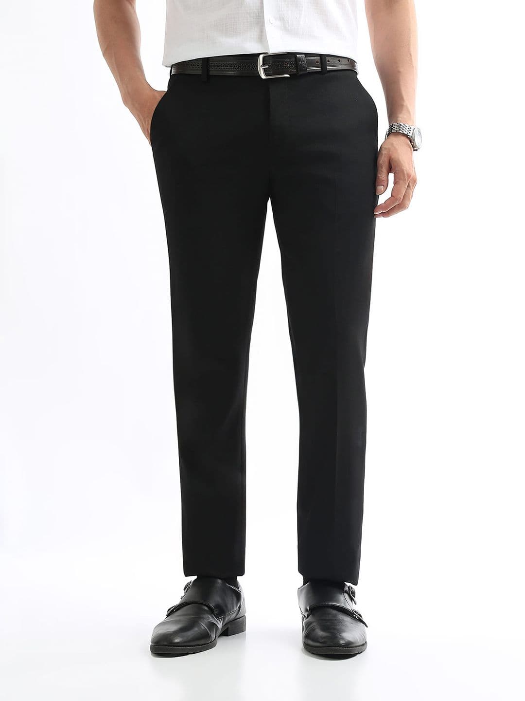 Arrow Men Hudson Tailored Fit Formal Trousers - view 1