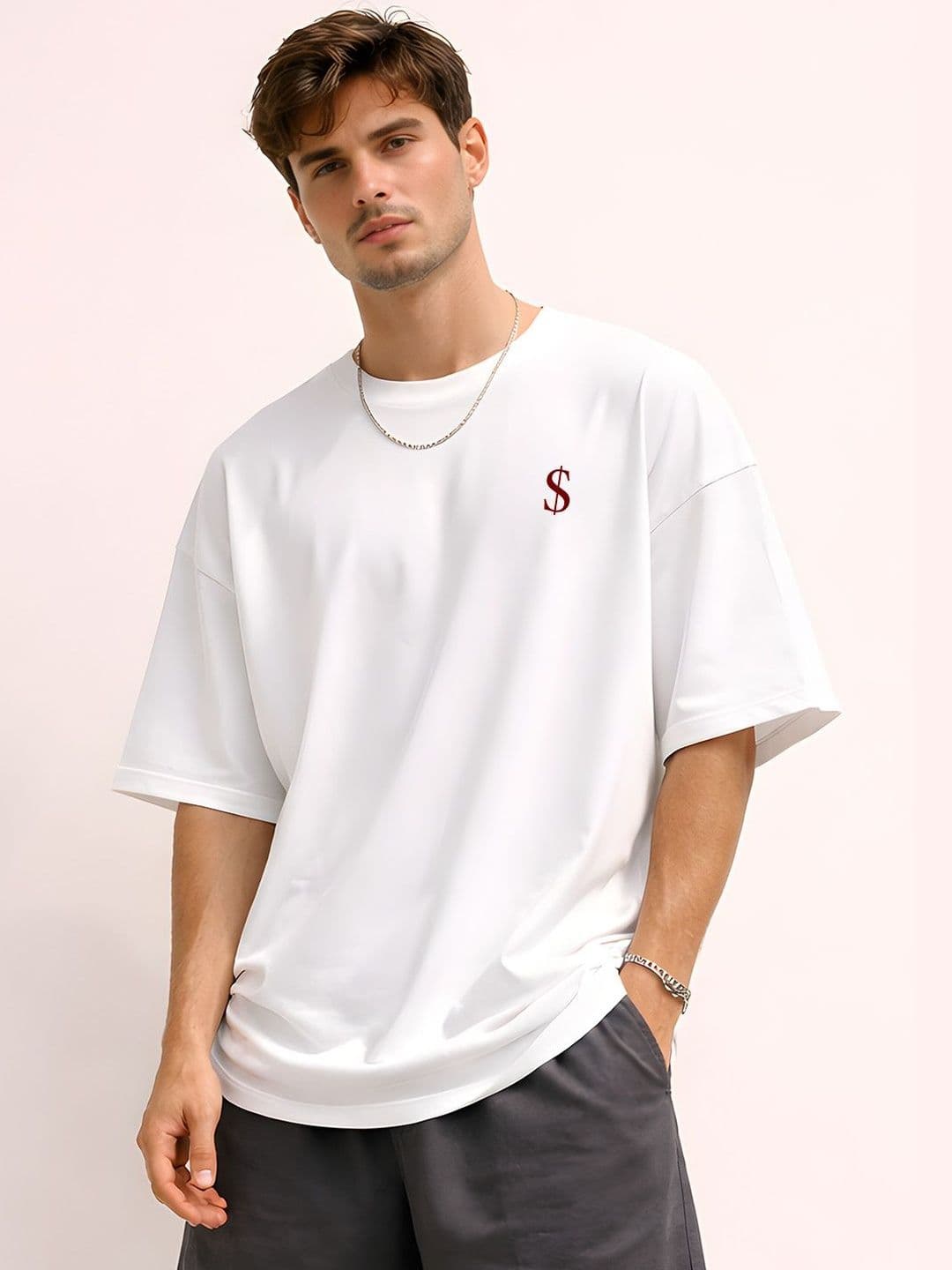 YAK YAK Men Oversized Drop Shoulder Organic Cotton T-Shirt - view 1